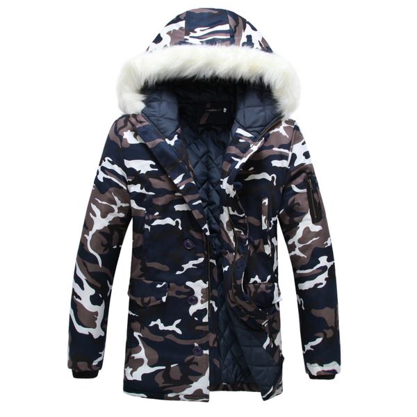 

Men Jacket Winter Warm Camouflage Green Black Jacket Men Outerwear Fashion Men Casual Jackets Size S-5XL