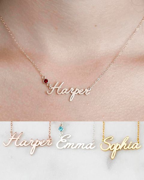 Moda regalo di compleanno Baby girl nome personalizzato gioielli dainty personalizzato nome choker collana con girocollo