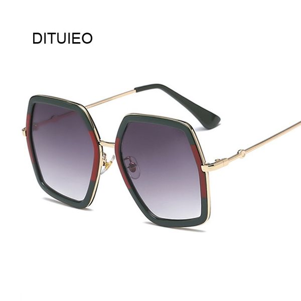 

fashion lady hexagon sunglasses women gradient lens sun glasses for women square oversized shades female, White;black