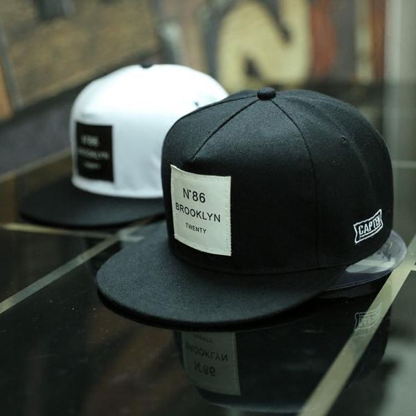 

2021 new men womens brooklyn letters solid color patch baseball cap hip hop caps leather sun hat snapback hats, Blue;gray