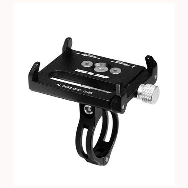 

g-85 aluminum alloy bicycle handlebar phone holder with buffer patch anti-slip adjustable bike holder stand - multi-colored