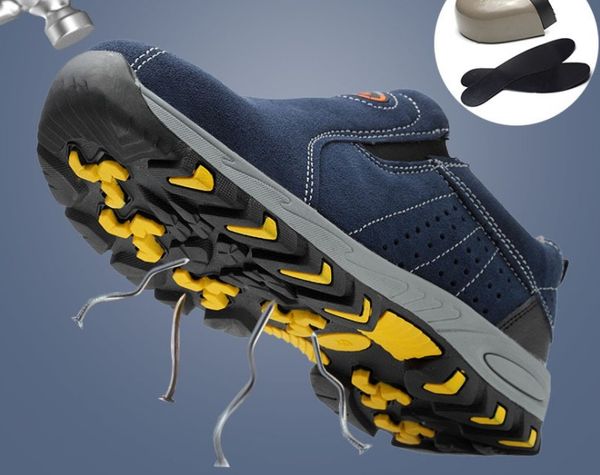 

smashing spring and keep protective shoes safety shoes piercing casual work man flat bottom prevent winter non-slip warm ventilat wsdpb, Black
