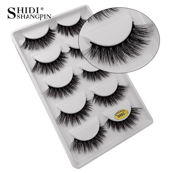 

5 pairs makeup false eyelashes maquiagem lashes natural 3d mink eyelashes fake lashes long makeup extension for beauty