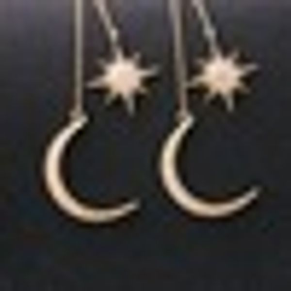 

2018 new sun and moon celestial earrings retro mystical fantasy earrings, Silver
