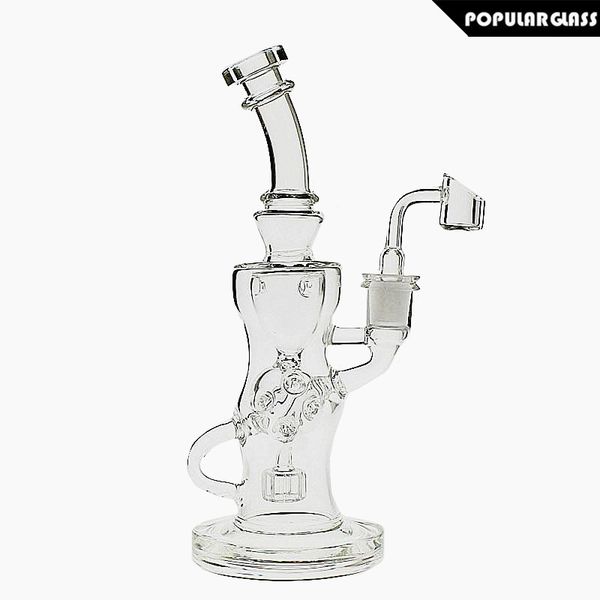 

SAML GLASS 10 дюймов Tall ФТК стекла Torus Бонг Klein Oil Rig Ресайклер кальянокурения совместный размер 14.4mm PG5088 (FC-ФТК)