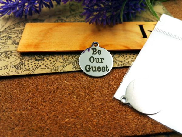 

40pcs--"be our guest"stainless steel charms more style for choosing diy charms pendants for necklace, Bronze;silver