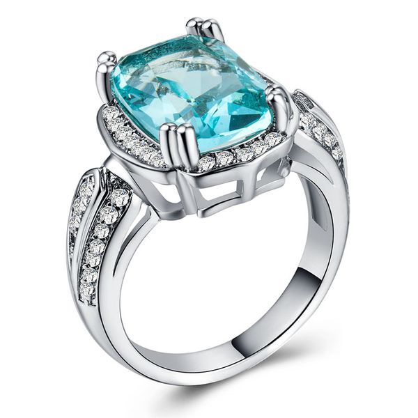 

moonrocy silver color cz wedding rings green purple blue champagne crystal ring for women girls jewelry wholesale dropshipping, Golden;silver