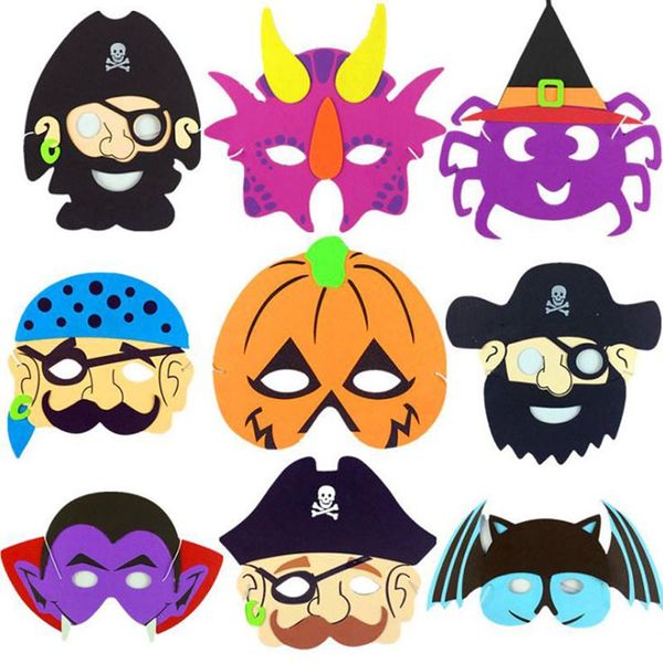 

halloween eva cartoon mask ghost festival pumpkin pirate ghost skull cartoon masquerade dress zoo jungle for kids