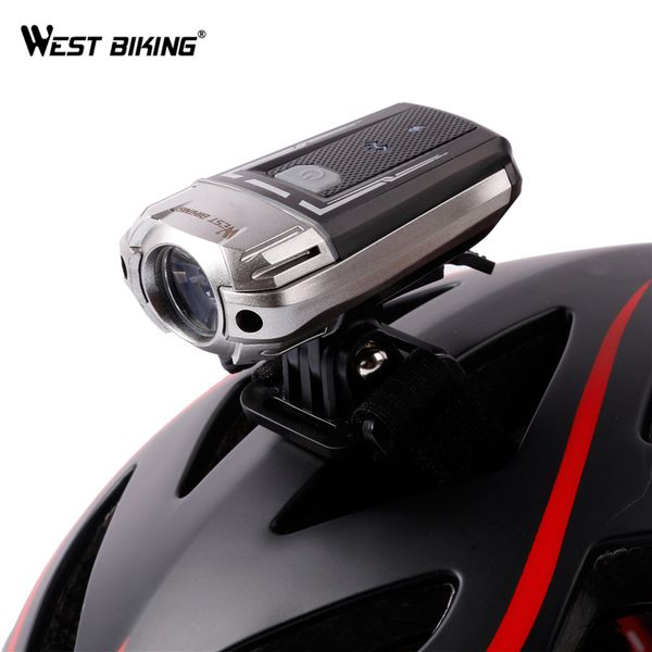 

west biking bicycle handlebar light helmet warning lamps usb recharge 3 modes portable safety night riding cycling lights