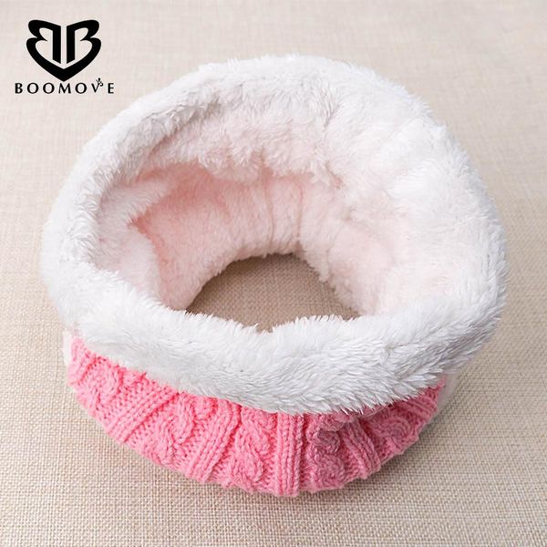 

boomove new fashion knitting winter scarf kids round scarf comfortable warm winter for childen drop shipping, Red;brown