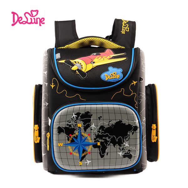 

2017 boys school bags aircraft backpacks children orthopedic backpack school mochila infantil primary schoolbag grade 1-5