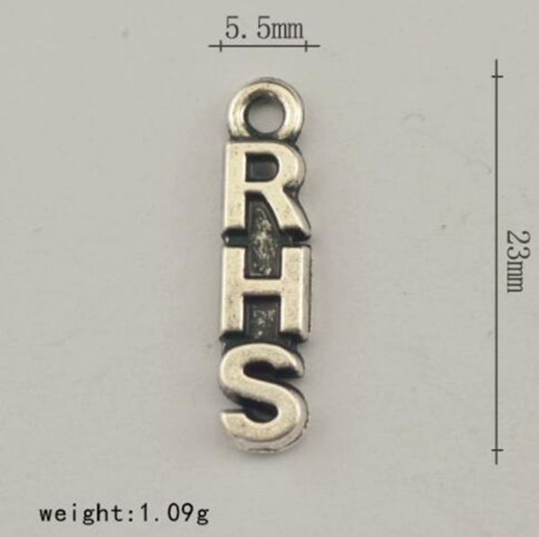 

one side word rhs message charm other customized jewelry, Bronze;silver