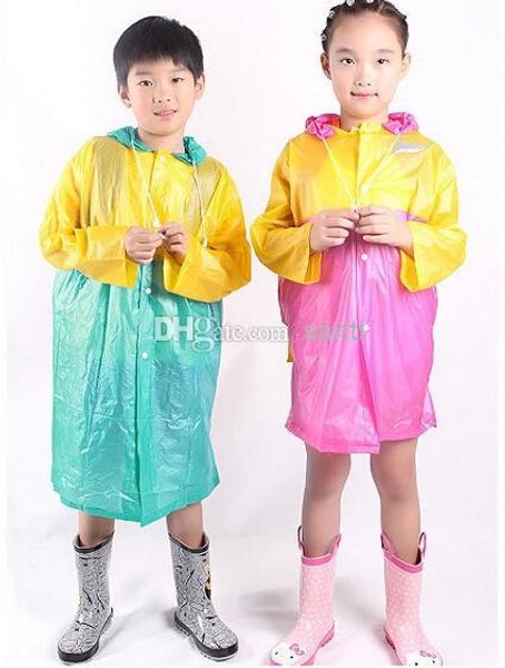 

new arrive pvc raincoat pearl students raincoat poncho take bag children conjoined