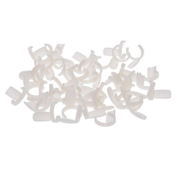

shellhard 50pcs diy plastic nail display ring style nail tips display polish uv gel practice training manicure tool, Red;gold