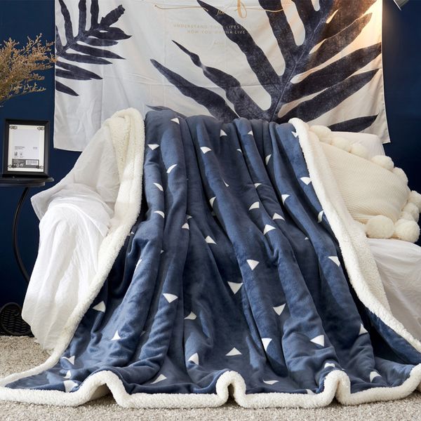 

beyond 2018 simple style geometric pattern throw blanket warm flannel blanket for sofa air throw travel soft