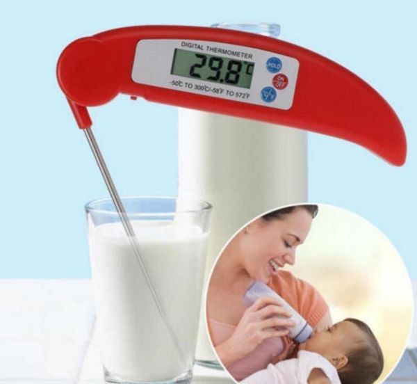 

portable folding stainless steel probe bbq thermometer fast digital cooking food meat baking household thermometers tools