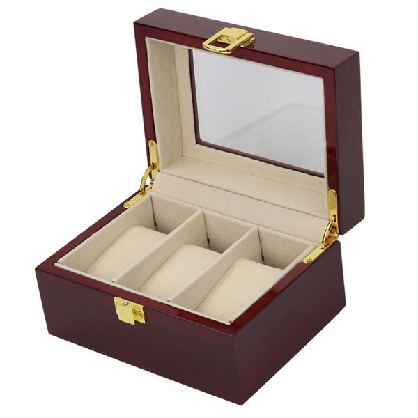 

spray wood watch box 3 bedroom wine red caja relojes boite montre, Black;blue