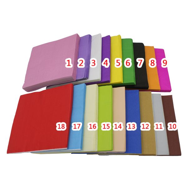 

rainloong] solid color paper napkin festive & party plain tissue serviette 33*33cm 1pack/lot