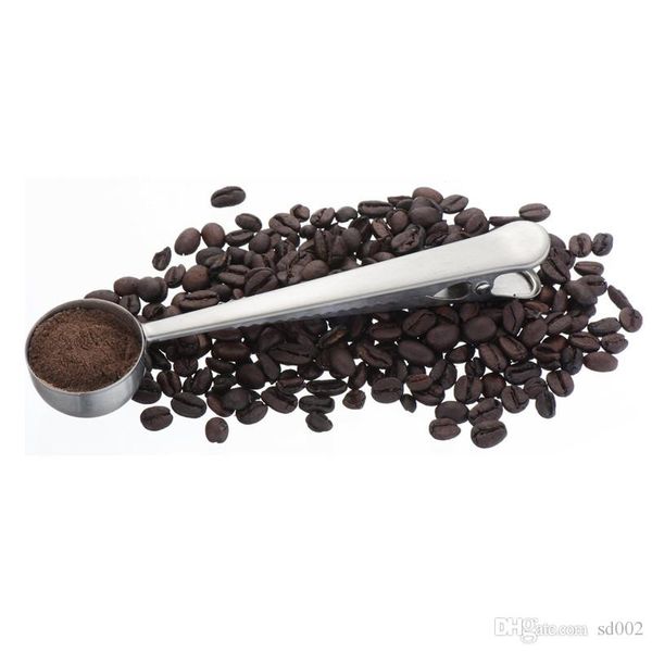 Cucchiaio dosatore per caffè in acciaio inossidabile Cucchiaio robusto per latte in polvere ad alta durezza con paletta per clip Fabbrica diretta 2 8yz BB