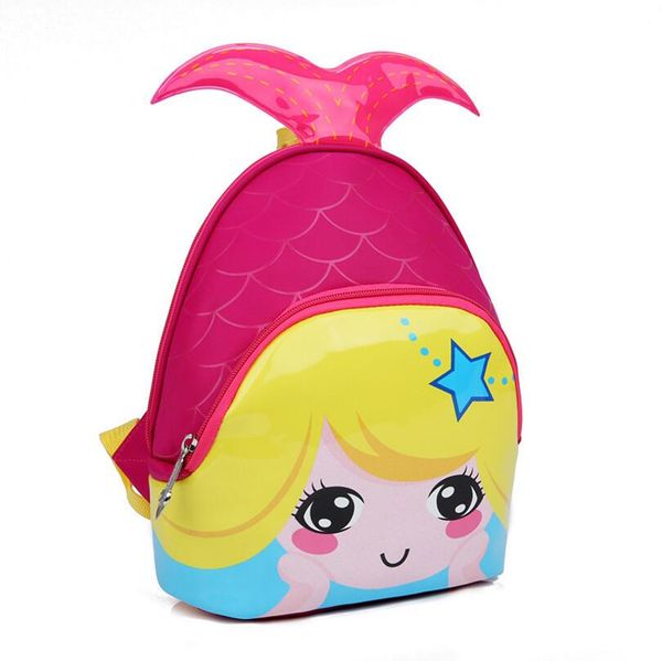 

2018 girls beautiful mermaid 3d cute waterproof kids school bags children cartoon backpack bags for kindergarten baby bag