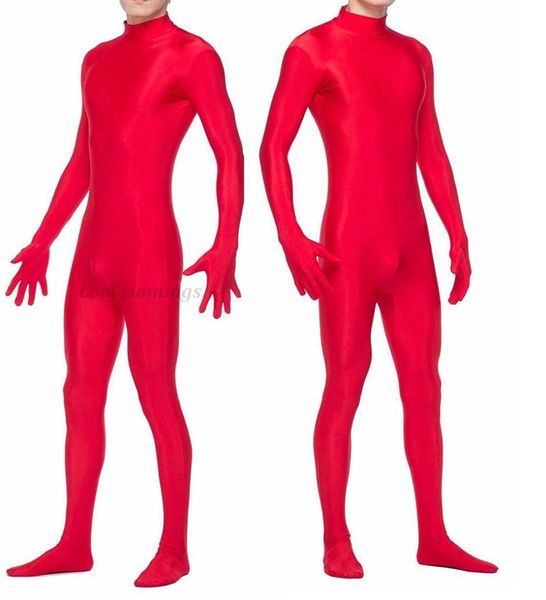 

kid headless /no head red zentai costume spandex fancy dress skin lycra suit bodysuit catsuit, Black