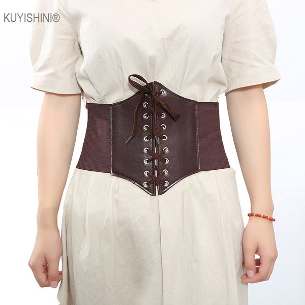 

wide belt knitted elastic strap for women cummerbunds fashion waistbands deco clothing waistband corset bodycon slim winter, Black;brown