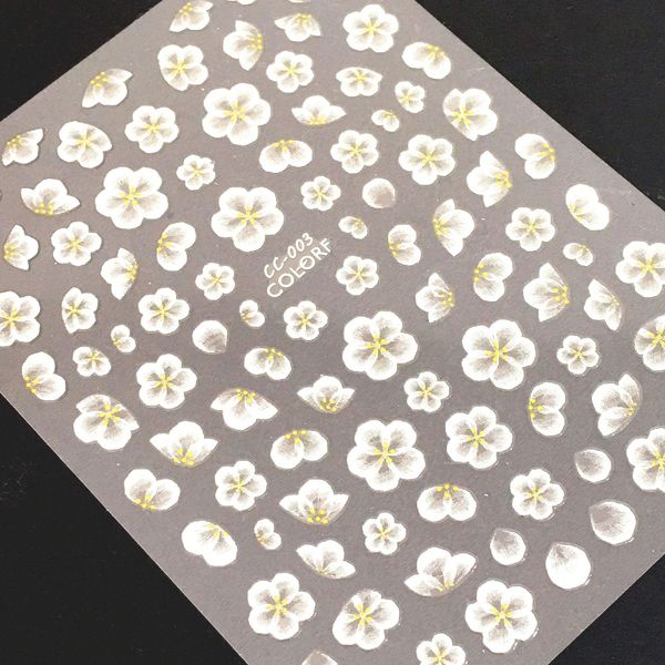 

cc-2 3 3d nail art stickers nail decal japan korea type decorations, Black