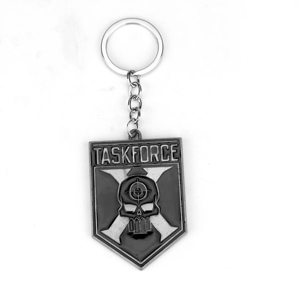 

dongsheng suicide squad keychain taskforce keyrings holder chaveiro car keychain movie key holder -50, Silver
