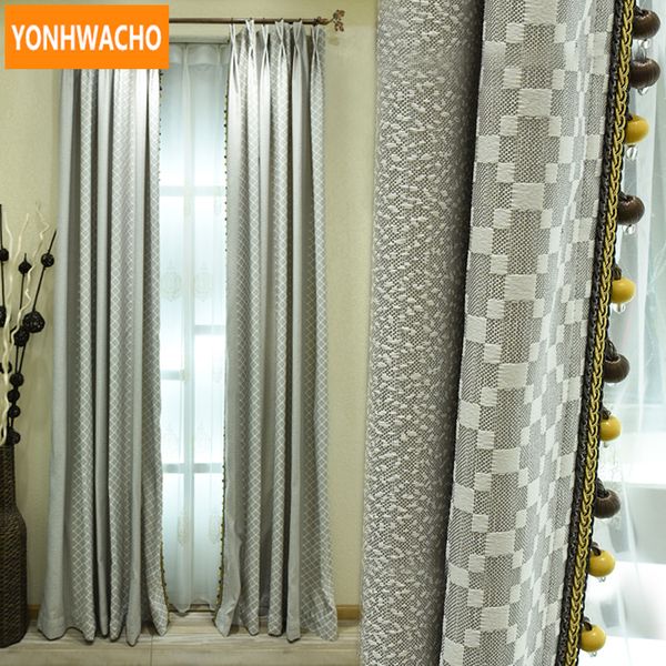 2019 Custom Curtains Light Luxury Nordic Curtains Gray Wild Living