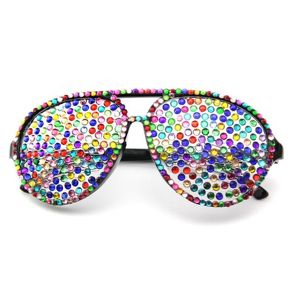 

women festival sunglasses men colorful holographic glasses celebrity party eyewear eyeglasses, White;black