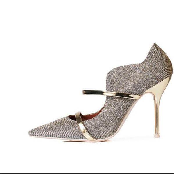 

fashion double belt women party pumps thin heels pointed toe shoes female stiletto pumps lady office dress shoes, Black