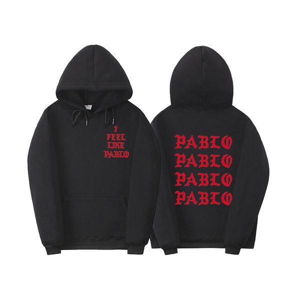 

цель тура я чувствую, как пабло толстовки poleron hombre моды streetwear толстовка пуловеры мужчин женщин балахон толстовки толстовки мужски, Black