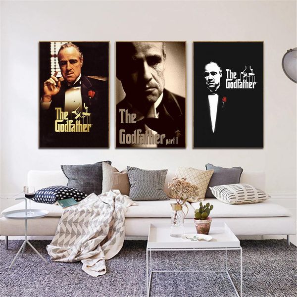 

the godfather vintage retro canvas oil painting posters and prints wall art nostalgic cuadros decoracion salon