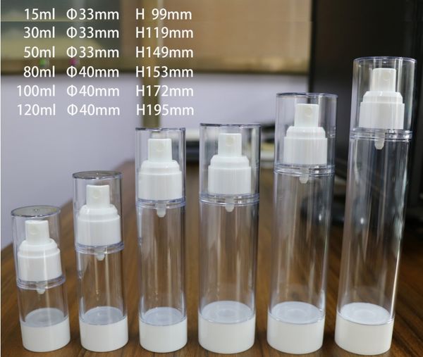 

spray/pressing bottle portable plastic cosmetic face cream pot empty bottles refillable 15ml 30ml 50ml 80ml 100ml clear travel