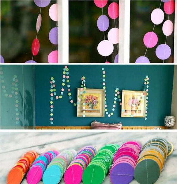 

4 метра сердце точек бумаги флаг партии колокол гирлянда украшения баннер овсянка для свадьбы день рождения