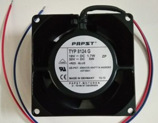 

100% tested work perfect for typ 8124g/8124/8124k 18-30v 24v 8cm fan