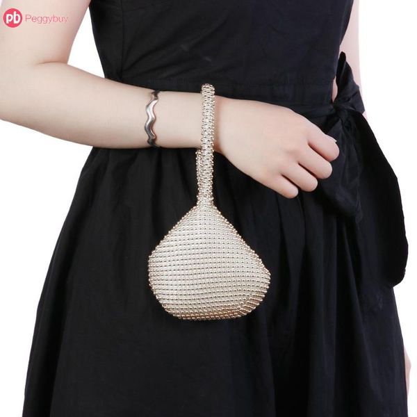 

women metal evening clutch bags fashion diamond rhinestone purse handbag