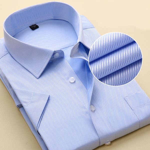 

2017 new summer short sleeve breathable men shirts pure color business men dress shirts plus size xxxl 4xl 5xl 6xl, White;black