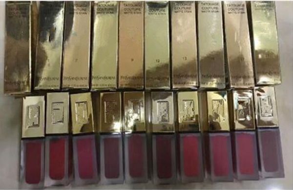 

New brand makeup liquid lip tick lip glaze tatouage couture matte tain 6ml 12pc lot
