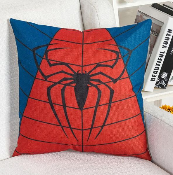 Superhero Captain America Iron Man Spiderman Pillow Case Cushion