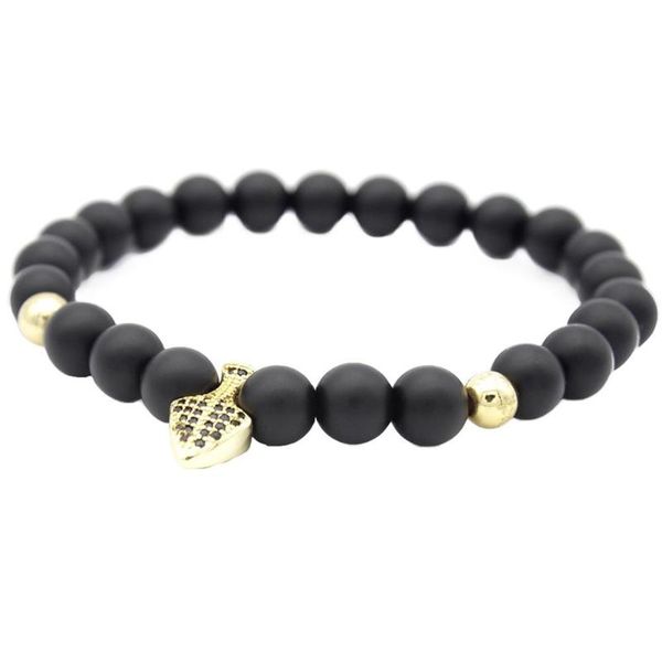 

fashion retro women men mabeads zircon stone bracelets elastic adjusted casual hand chain, Black