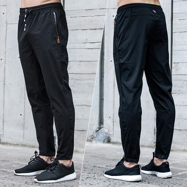

men running trousers football training soccer active jogging sweatpants men bodybuilding joggers leggings fitness gym clothing, Black;blue