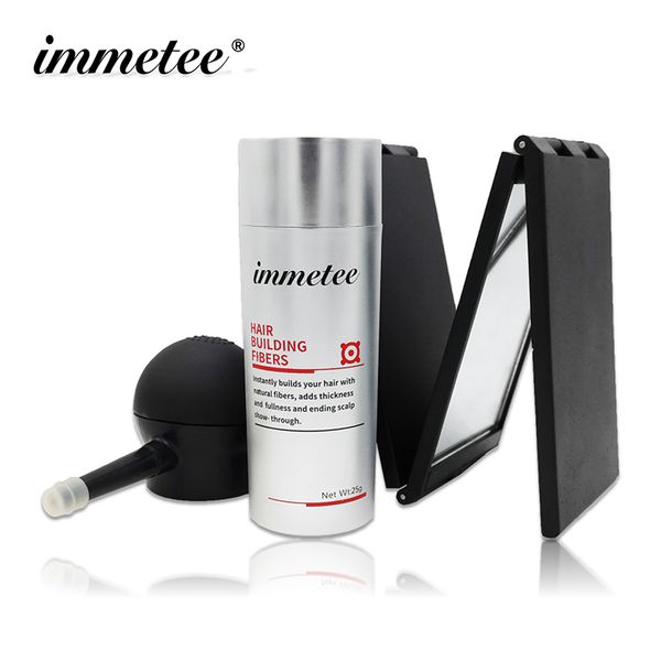 New Immetee Hair Building Fibers Black Fiber For Balding Hair