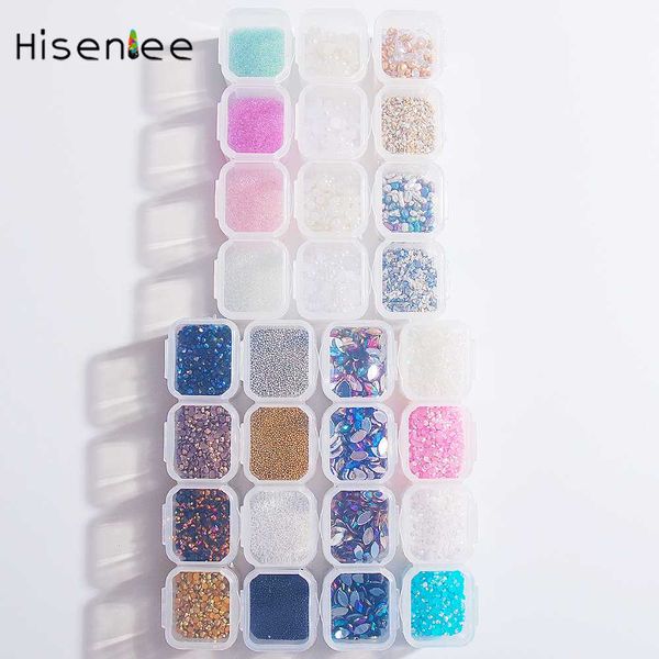 

four grid fashion nail art rhinestone nail shop salon special classic sweet full style colorful glass resin broken glass stone, Silver;gold