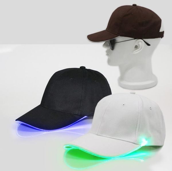 

Новые приходят светодиодные Hat Glow Hat черная ткань для взрослых бейсболки световой