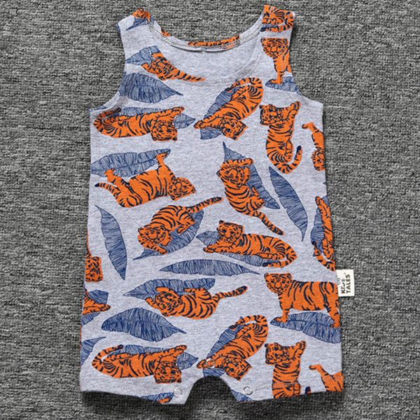 

детские сказки new rompers младенца лето тонкого прохладный мальчик одежда без рукавов комбинезон детей новорожденных пижам для 0-2ого dly30, Blue