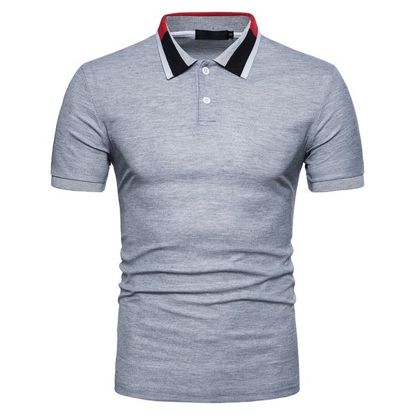 

mens turn-down colorful collar short sleeve s male casual tshirt solid color tees shirts ing, White;black