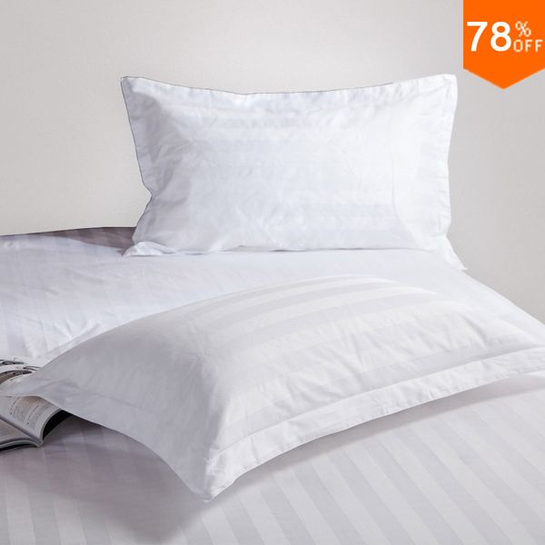 5 Star Hotel Smooth Glossy Pillowcase Full 100 Cotton White