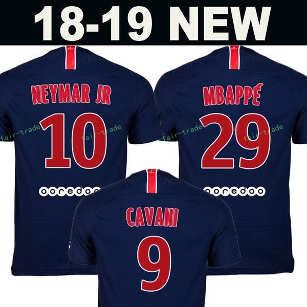 

18 19 NEYMAR JR MBAPPE shirt T SILVA CAVANI DI MARIA PASTORE Verratti 2018 2019 neymar jr jersey sports DANI ALVES football soccer jerseys