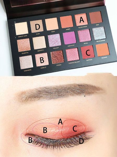 

brand wholesale famous desert eye shadow palette shimmer matte eyeshadow cosmetics eye beauty palette 18 colors ing